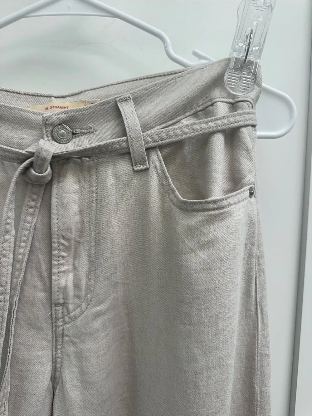 LEVI’S XL BAGGY STRAIGHT LINEN BLEND WOMEN'S PANTS (size waist 25, length 29) - Picture 9 of 12
